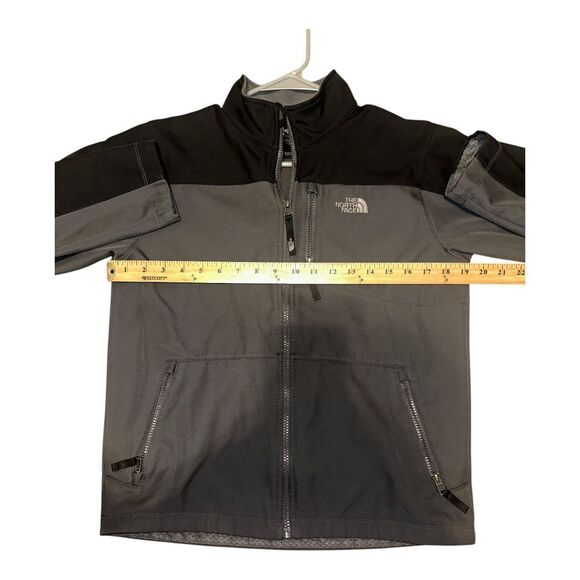 North Face Boys Gray/Black Soft Shell Fleece Lined Jacket, Large 14/16 - Picture 5 of 6